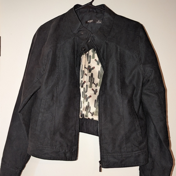 Cruel Denim Black Suede Jacket Western Lining Barely Worn - Picture 1 of 4